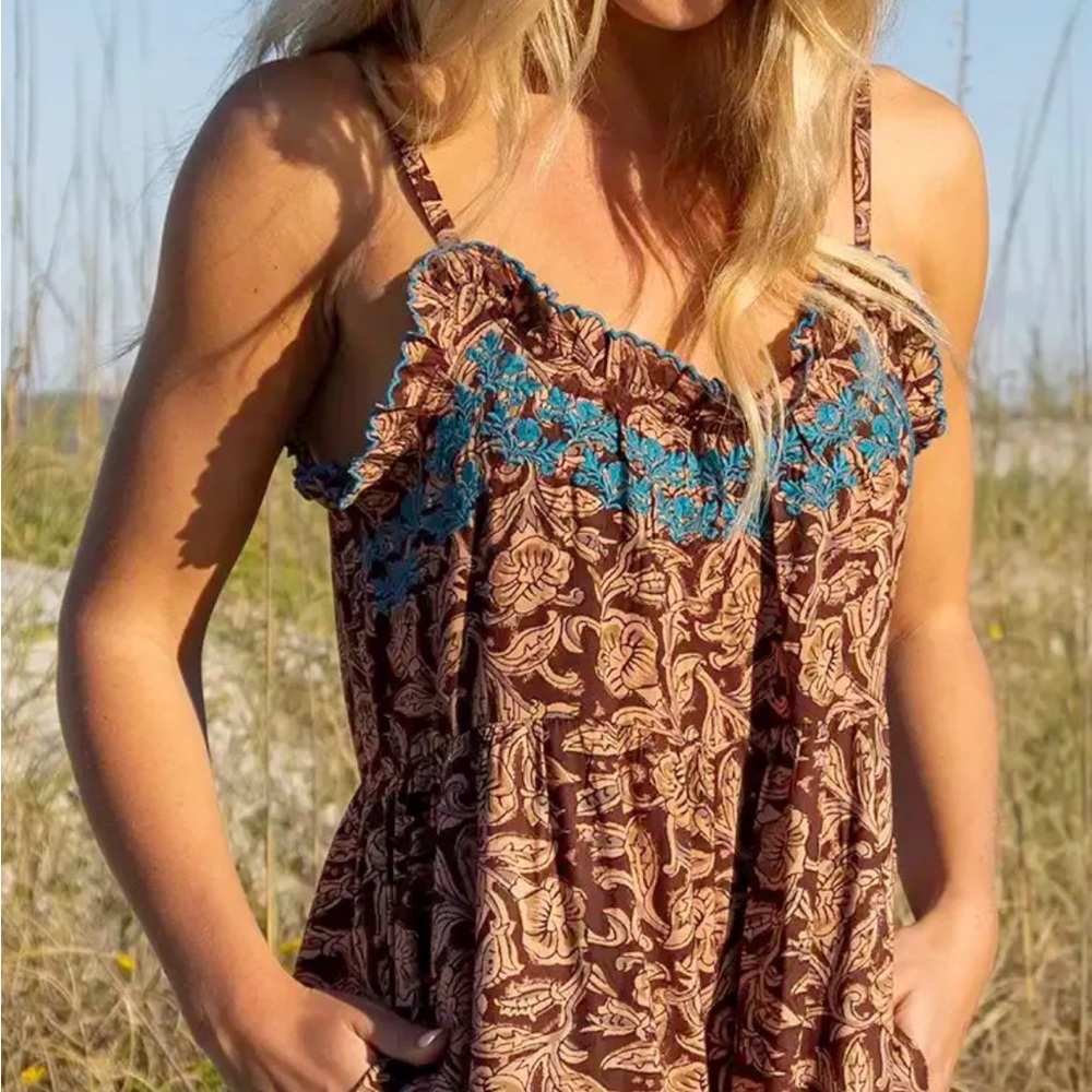 Natural Life Harley Embroidered Jumpsuit